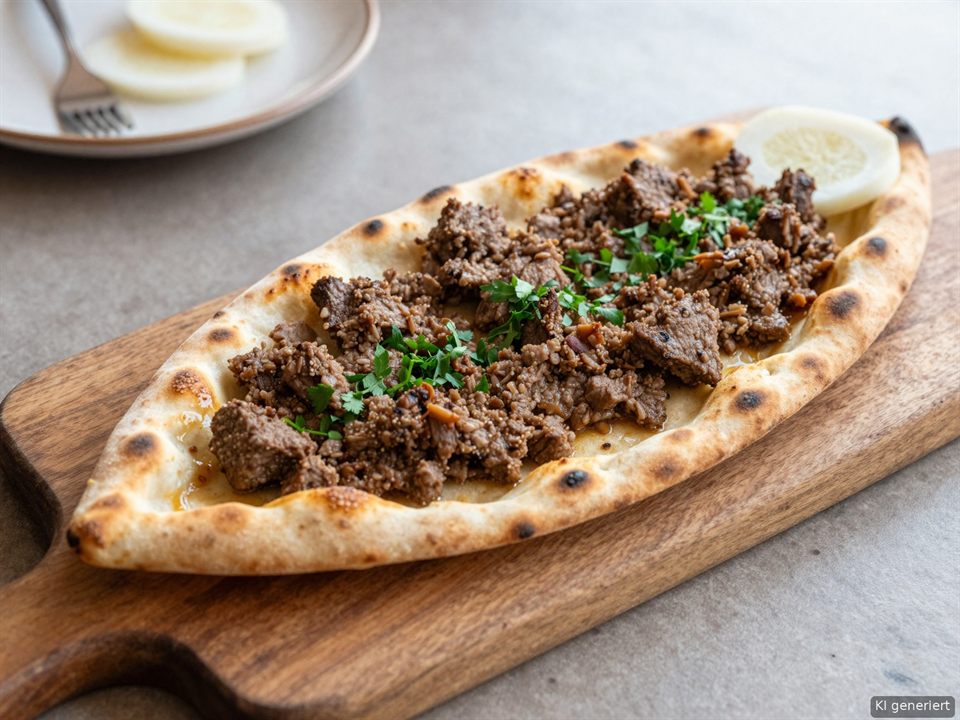 Kıymalı Pide – türkisches Schiffchen mit Hackfleisch