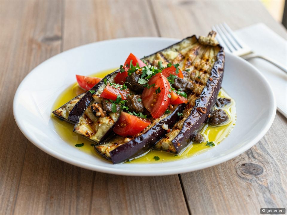 Köz Patlıcan Salatası – gegrillter Auberginensalat